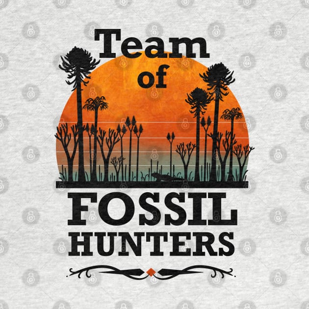 Team of Fossil Hunters. Vintage look. by Naturascopia